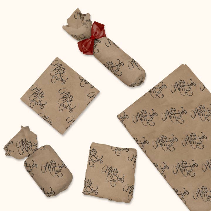 Eleven Fashion - Vendita all'ingrosso Carta velina - Carta velina stampata Merry Christmas Kraft Designer