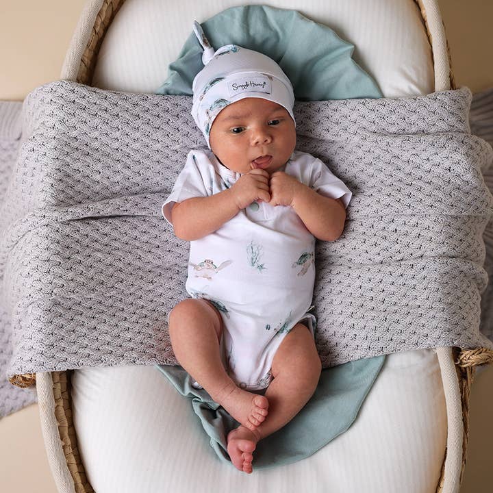 Turtle Short Sleeve Organic Bodysuit for wholesale by Snuggle Hunny