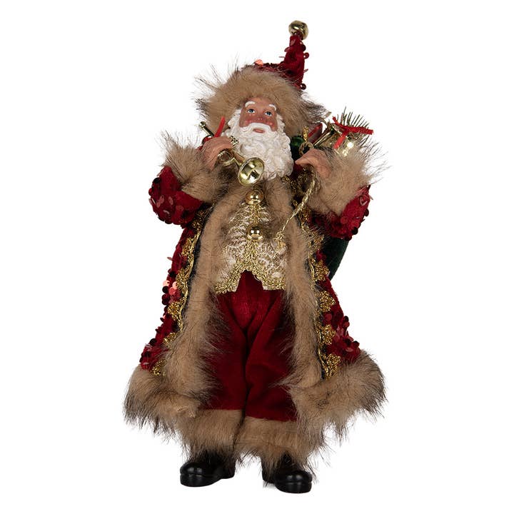 Clayre & Eef - Wholesale Decorative Figurine - Christmas Decoration Figurine Santa Claus 16x12x31