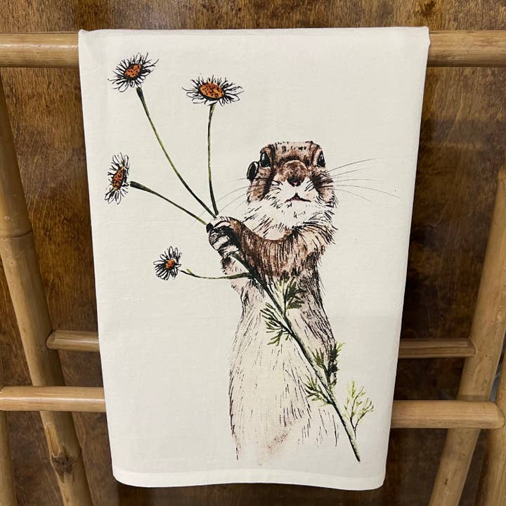 Prairie Dog (akvarellmålning) 27 ”x 27" kökshandduk för wholesale av Blue Poppy Designs