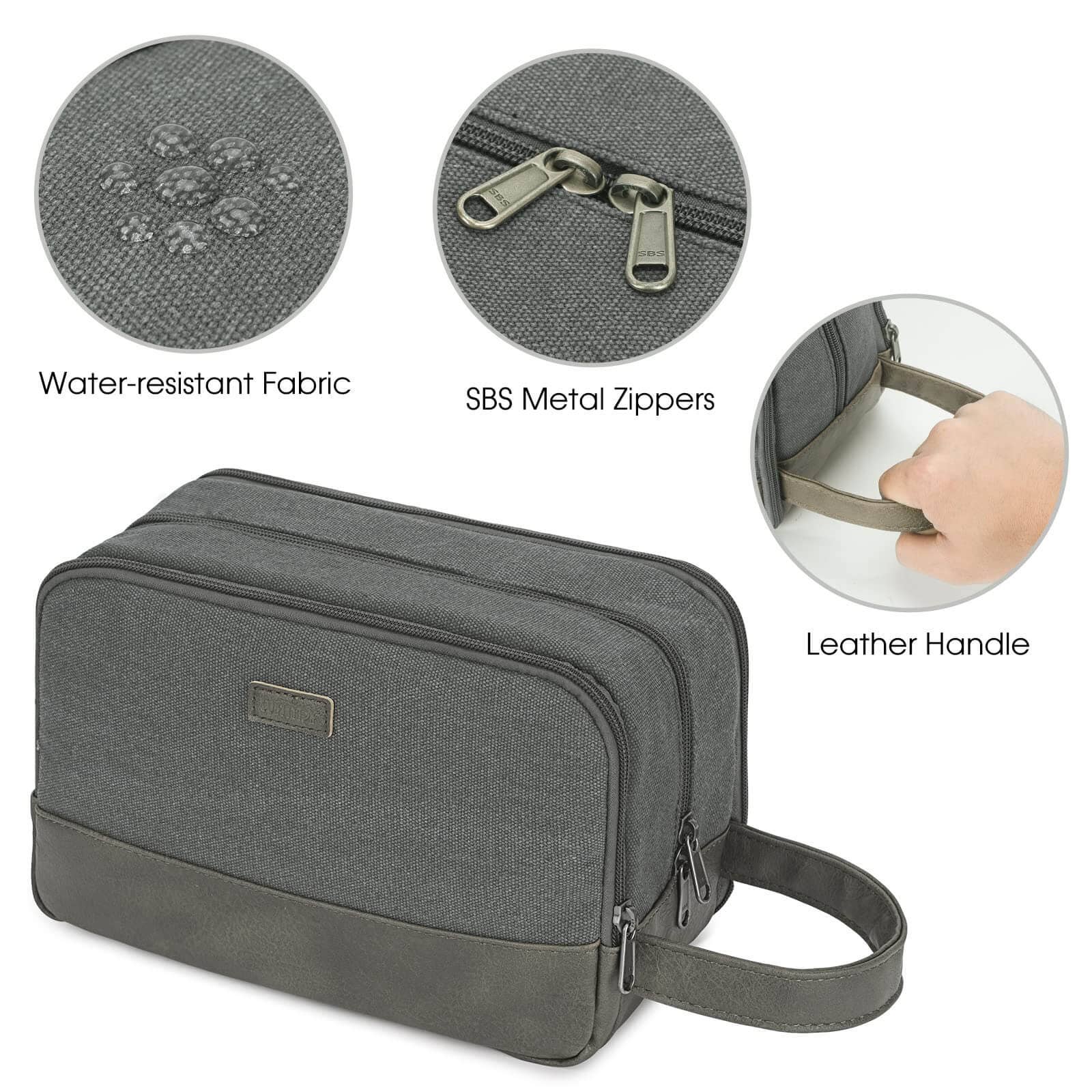 wandf - Wholesale Toiletry Bag - Men's - Canvas Travel Toiletry Shaving Bag Hanging Dopp Kit Unisex49