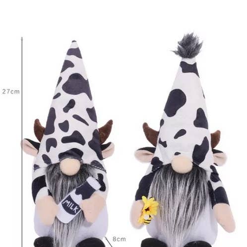 UNISHE - Wholesale Decorative Tabletop Object - Western Cow Print Dwalf Doll MIG0034