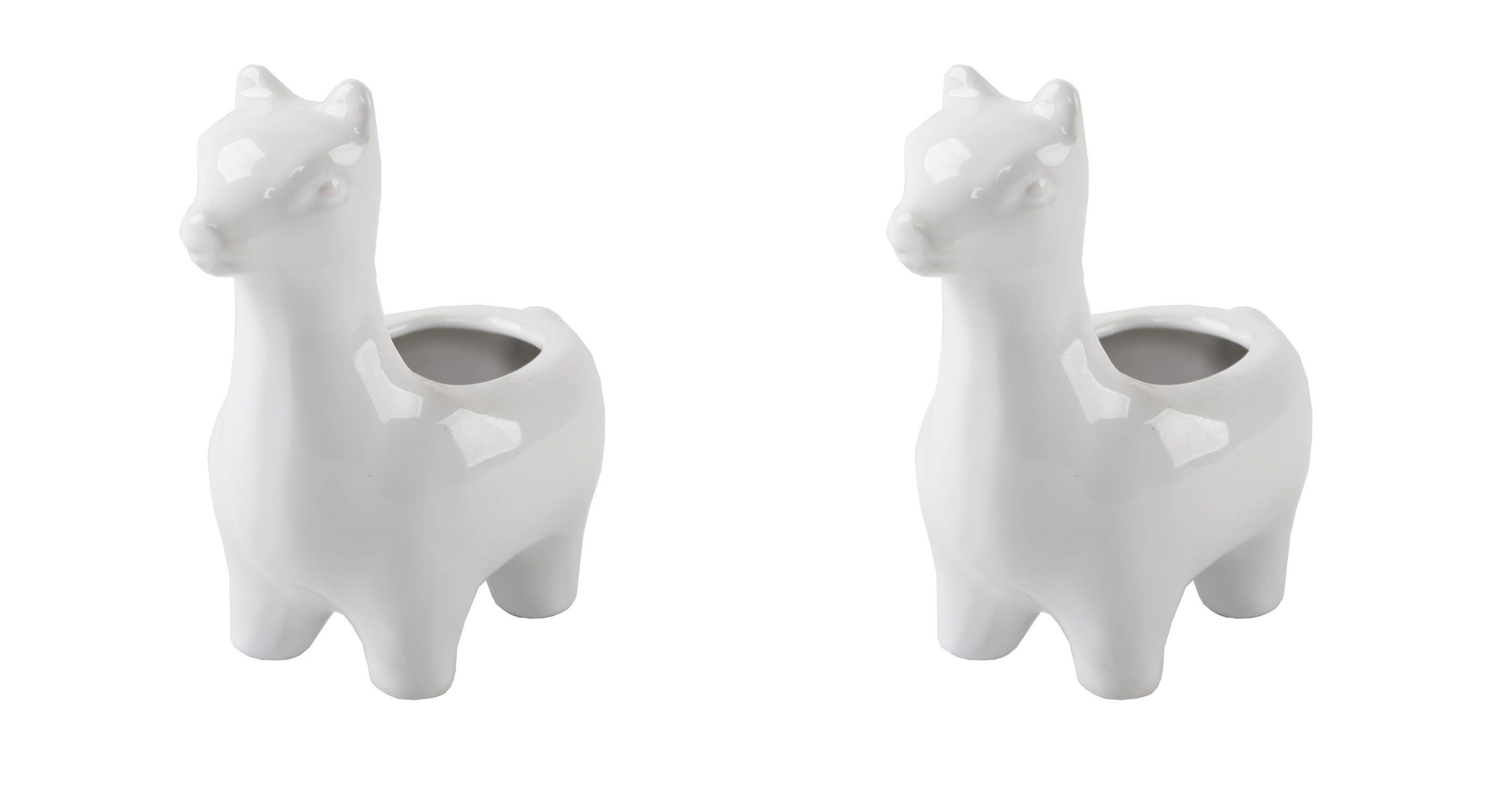 Flora Bunda Inc - Wholesale Plant Pot - Pink Ceramic Llama Plant Pot - Set of 20