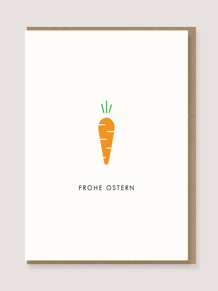 Tarjeta plegable - "Zanahoria - ¡Felices Pascuas!" para venta al por mayor de LØTTEBOM