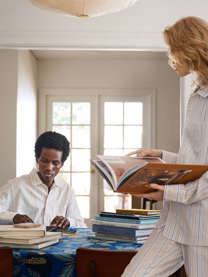 Henry Pajama Set in Twill Stripe for wholesale on Faire5