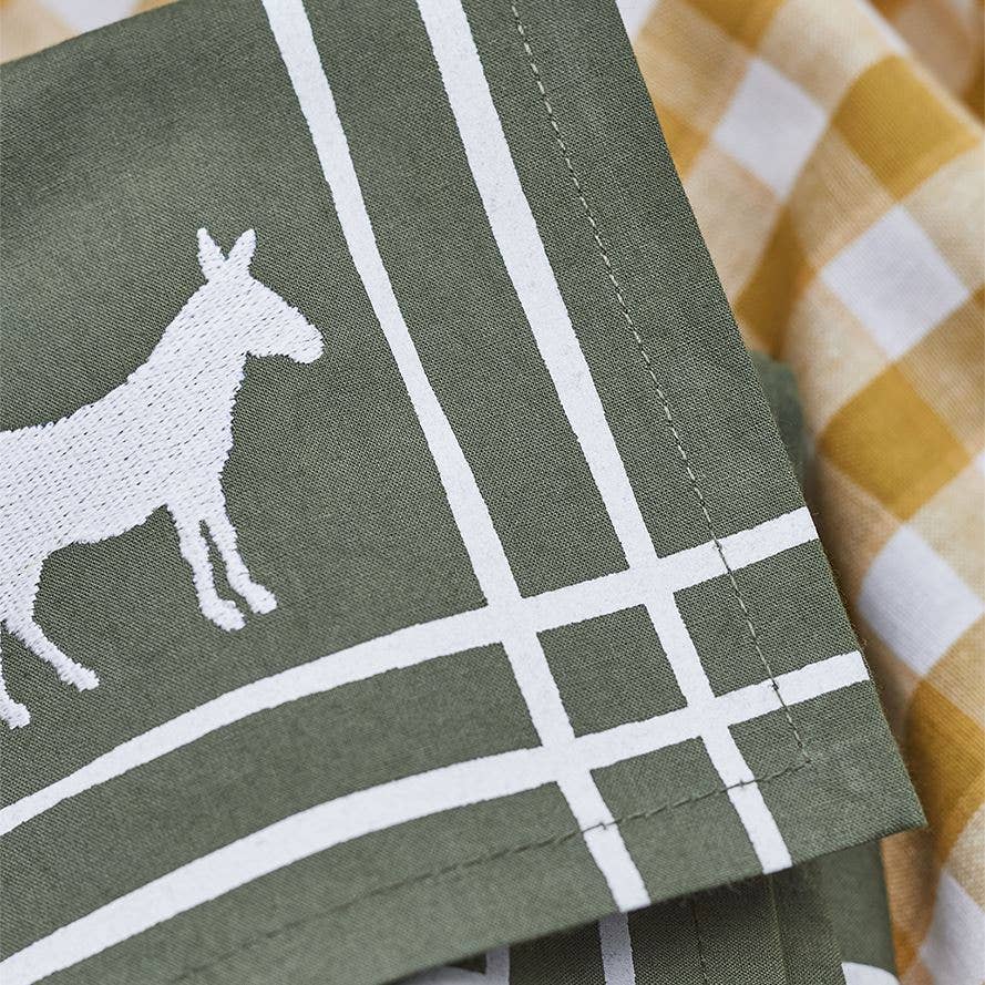 Sylvie Thiriez - Wholesale Dinner & Cloth Napkin - Napkin RDV au pré kaki1