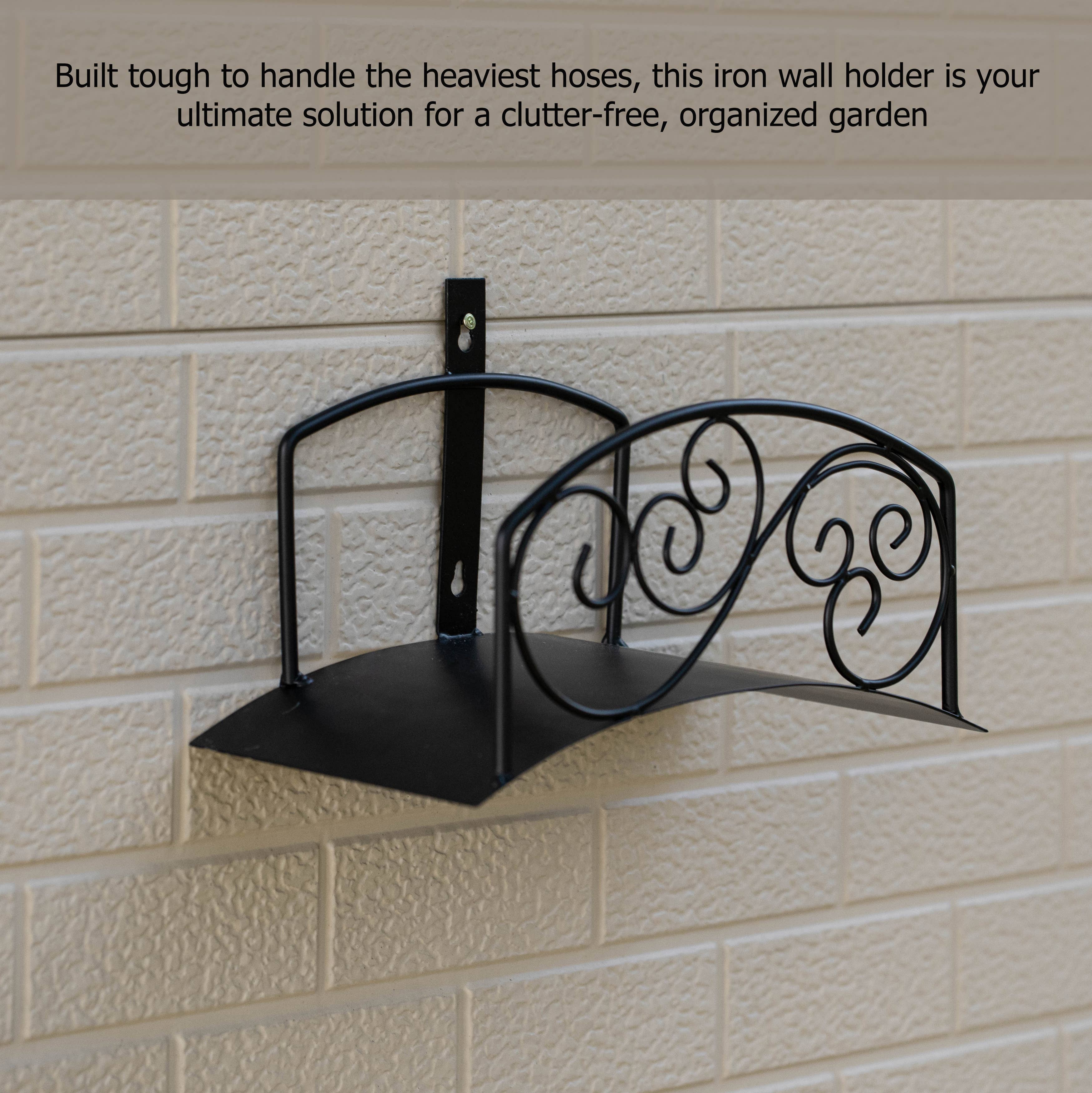 Quickway Imports - Wholesale Trellis - Metal Wall-Mount Hose Reel Heavy-Duty Water Hose Organizer1