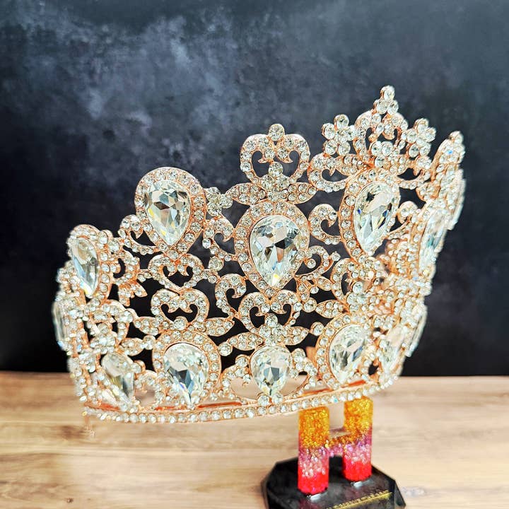 Happy Dream Gifts - Wholesale Party Hat/Crown - Pageant Crown, Quinceanera Comb Crown, Rose Gold Crown3