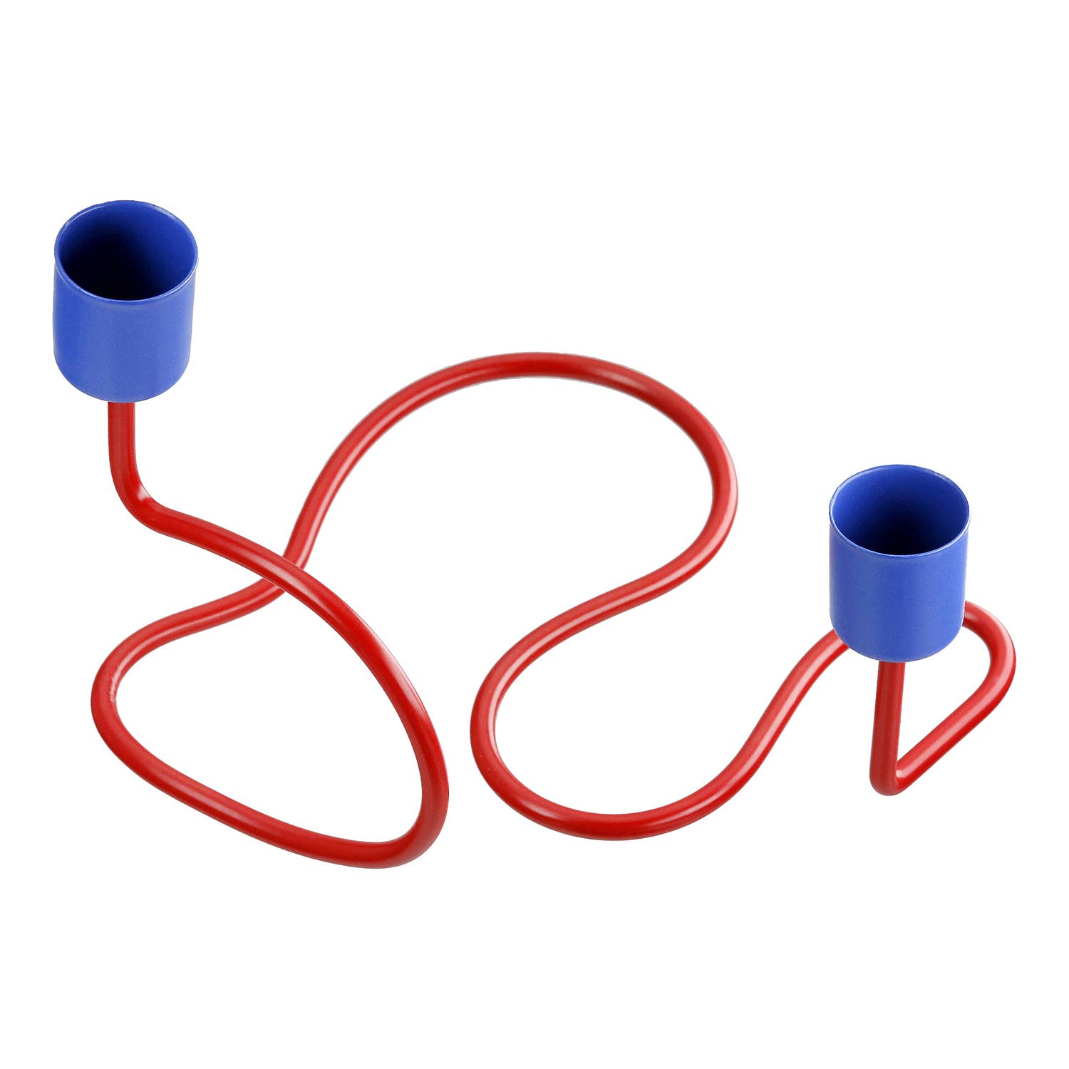 Bleu/rouge Chandelier Bend 2 bras assortis, hauteur 17,5 cm en vente sur Faire5