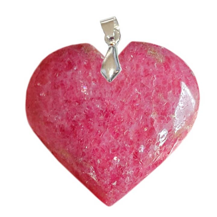 EXTRA Heart Rhodonite Pendants for wholesale by Artisans de Madagascar