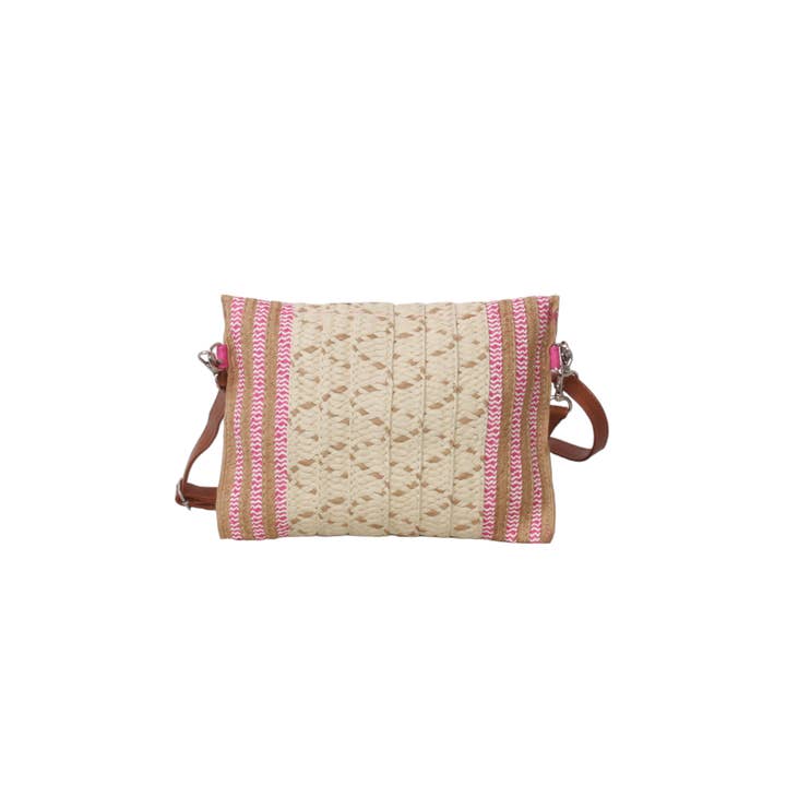 MIA LAROUGE - Wholesale Shoulder Bag - Women's - SHOULDER BAG WITH FLAP, RAFFIAS