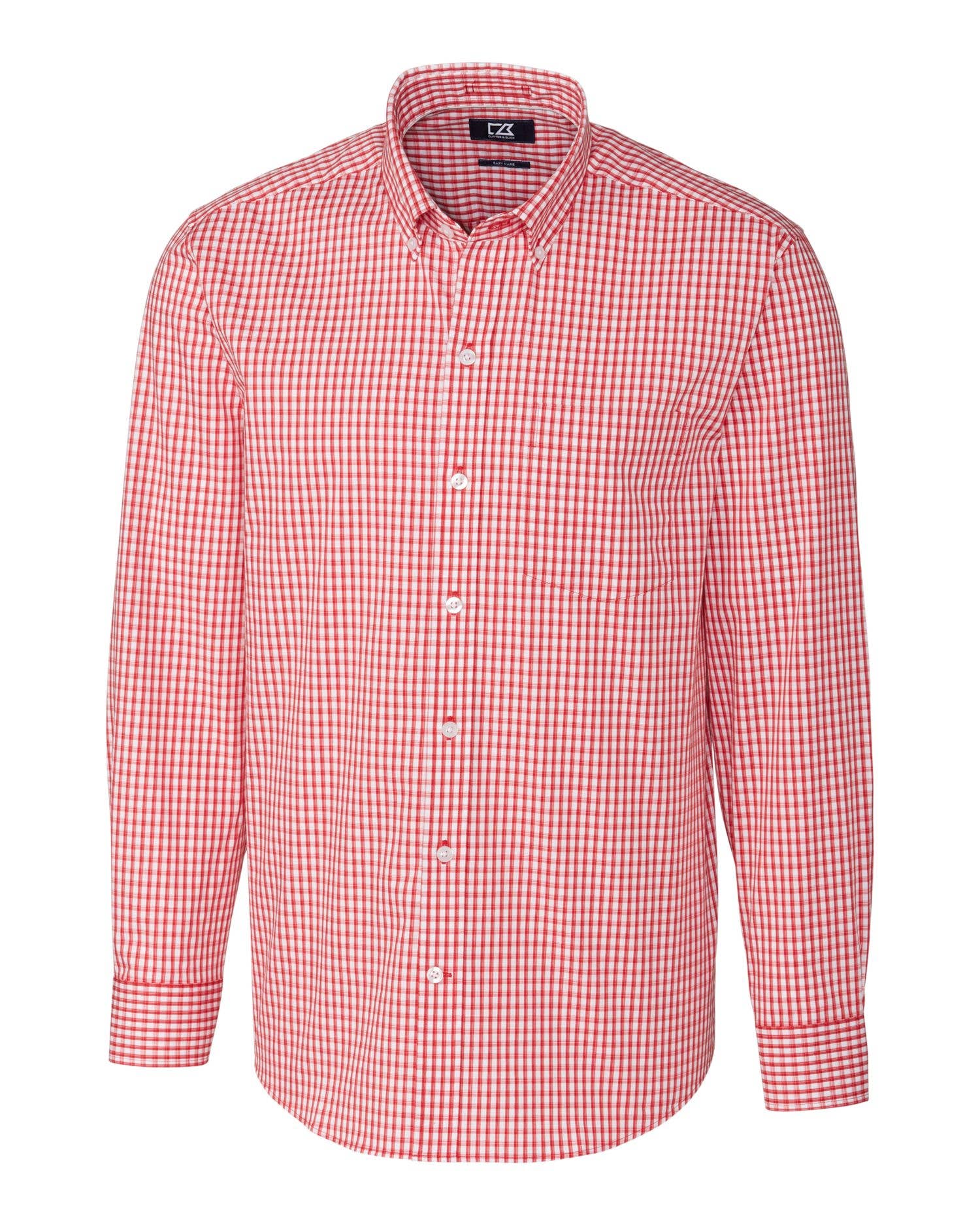Cutter & Buck - Wholesale Button Down Shirt - Men's - Cutter & Buck Easy Care Stretch Gingham Long Slv Dress Shirt8