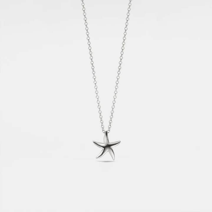 Perimade & Co. LLC - Wholesale Pendant/Charm Necklace - Starfish Layering Beach Necklace in 925 Sterling Silver