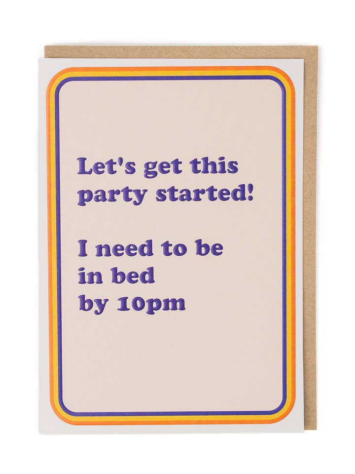 PARTY STARTED for wholesale by Cath Tate Cards