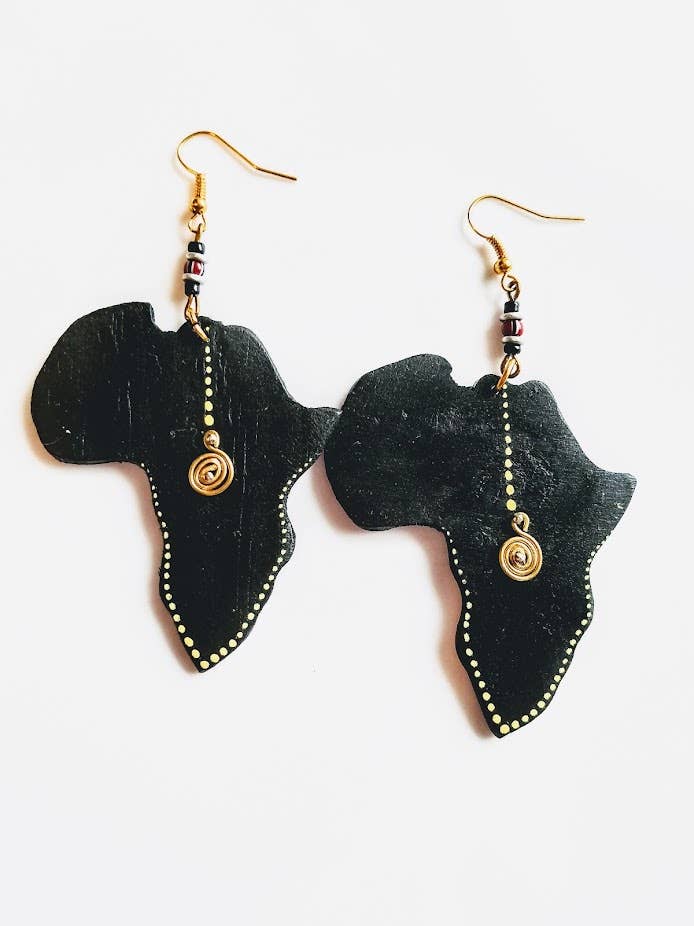 The Afropolitan Shop – wholesale Hängande örhängen – Mbao Afrika örhängen5