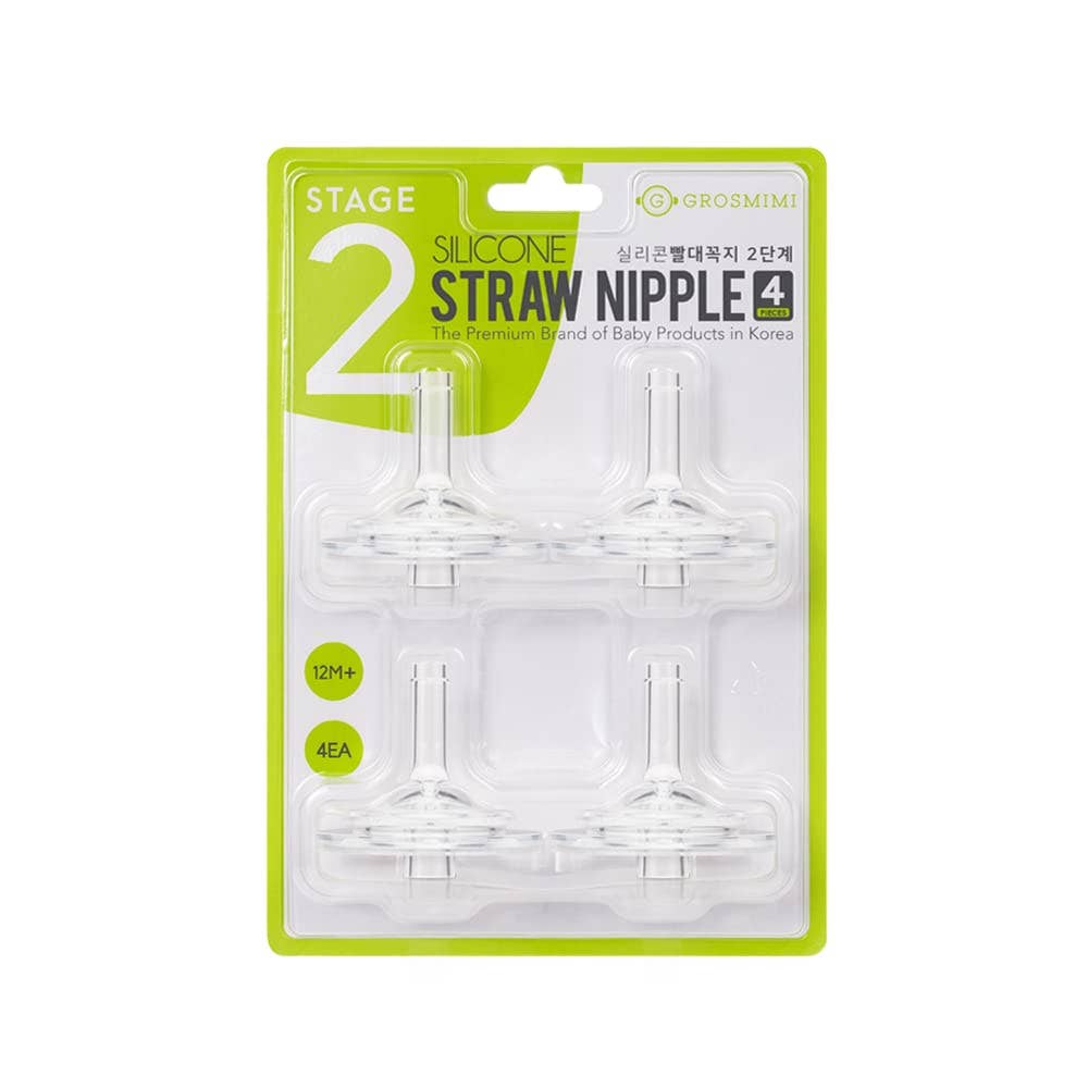zezebaebae (Grosmimi and Cha&Mom) - Wholesale Baby Bottle - Grosmimi Straw Nipple Replacement kit (4-counts)0