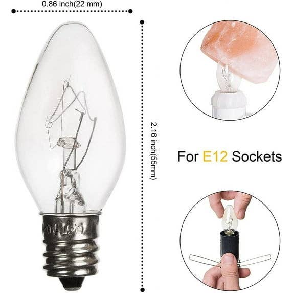 Himalayan Trading Co.® – wholesale Glödlampa/Puck – Ersättningslampa för Himalayasaltlampor (15W, E12-sockel)3