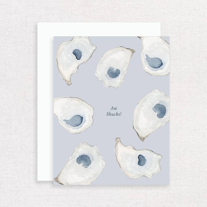 Aw Shucks! Oyster Greeting Card for wholesale by Korynne and Company