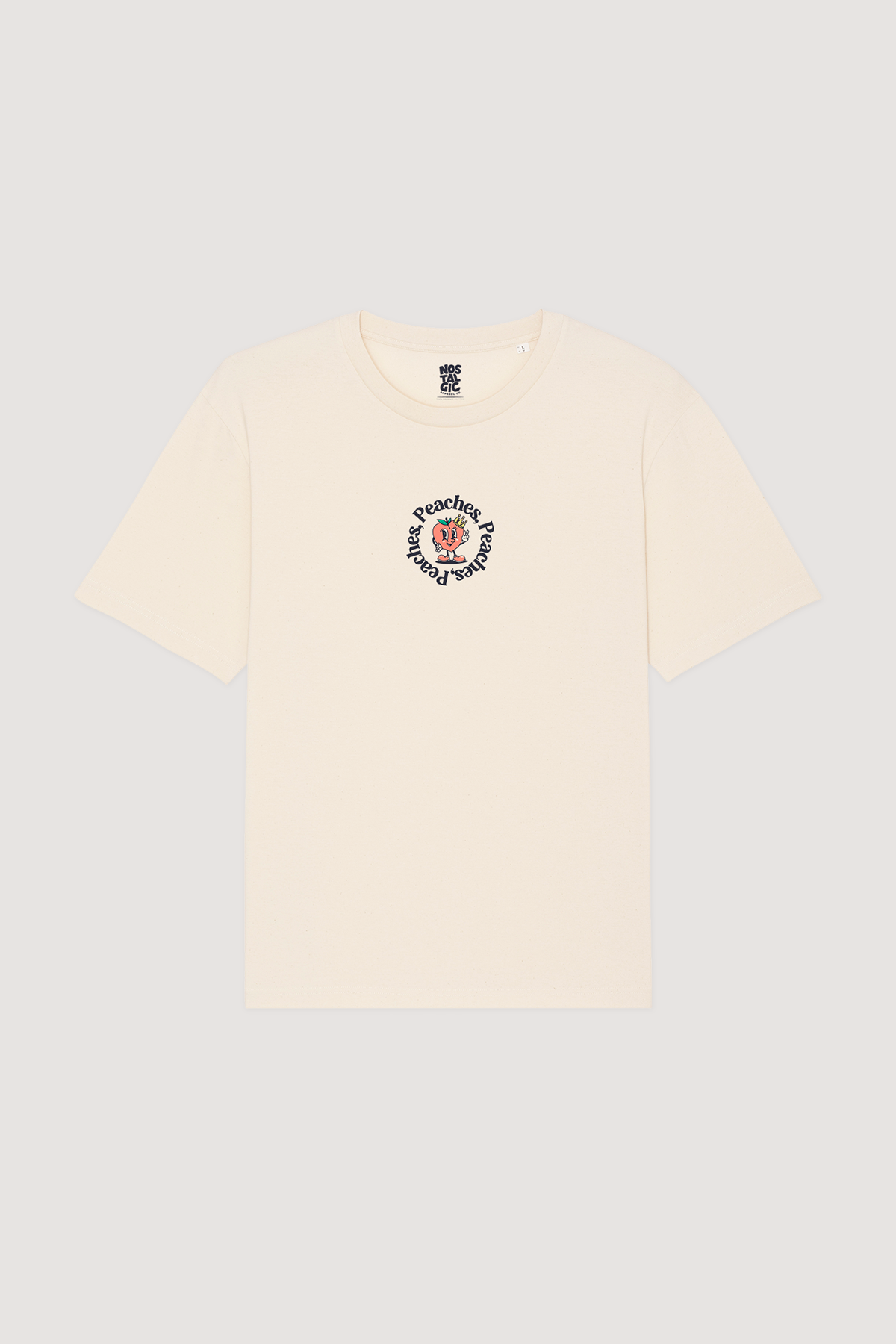 Nostalgic Apparel - Wholesale Screen Printed T-Shirt - Unisex - Peaches, Peaches, Peaches... | Natural Tee1