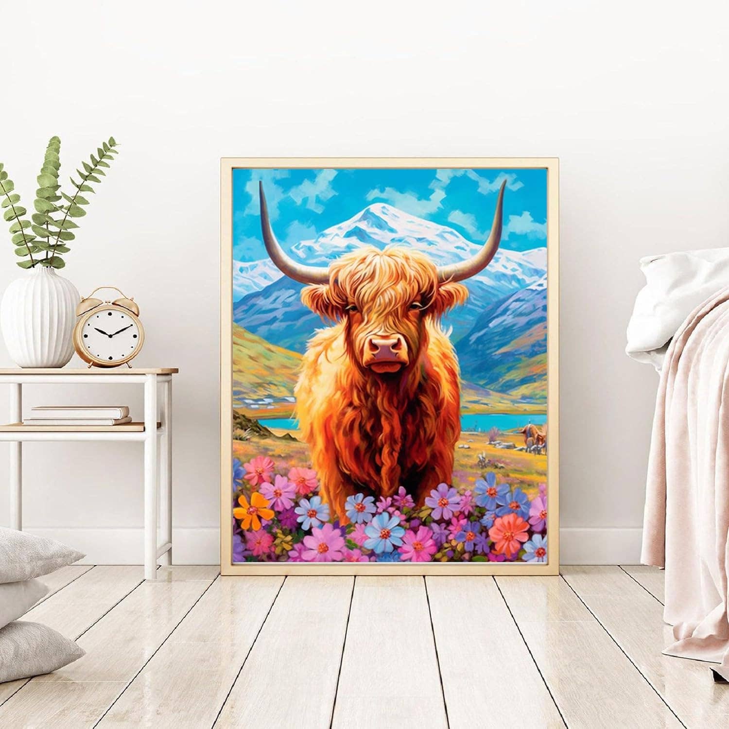 Artistry Rack - Wholesale DIY Craft Kit - Frameless Highland Cow Paint By Number Kit4