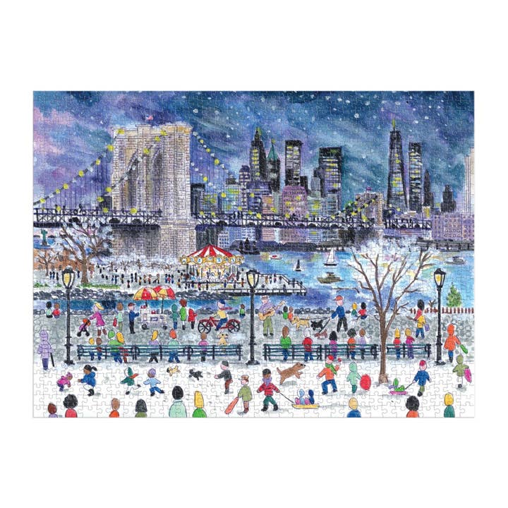 Chronicle Books - Wholesale Puzzle - Adult - Michael Storrings Snowfall Over New York City 1000 Piece Puzzle2