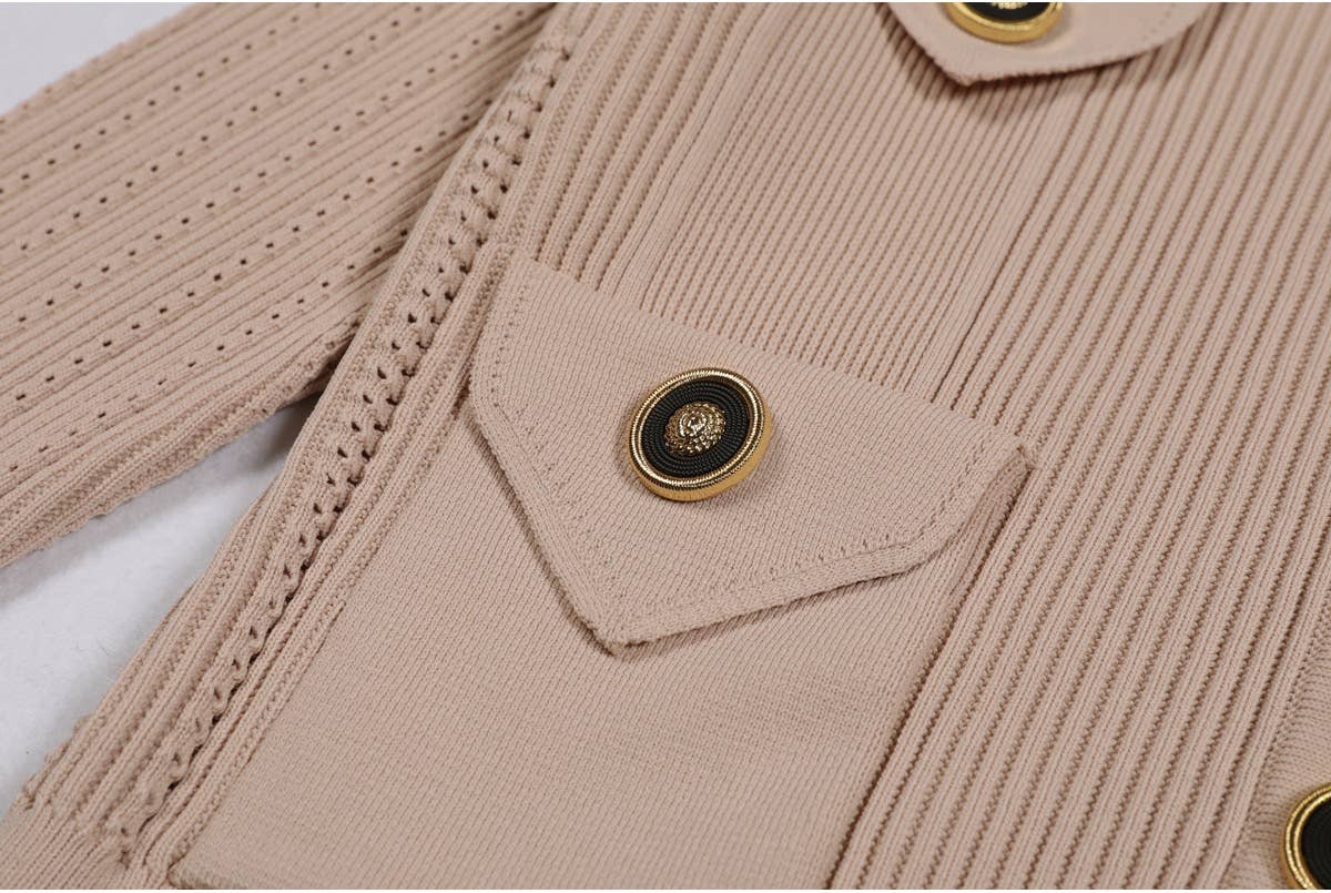 Productseeker - Wholesale Top & Skirt Set - Women's - SET218Y Spring Autumn Knit Cardigan Sweater with Skirt Set3