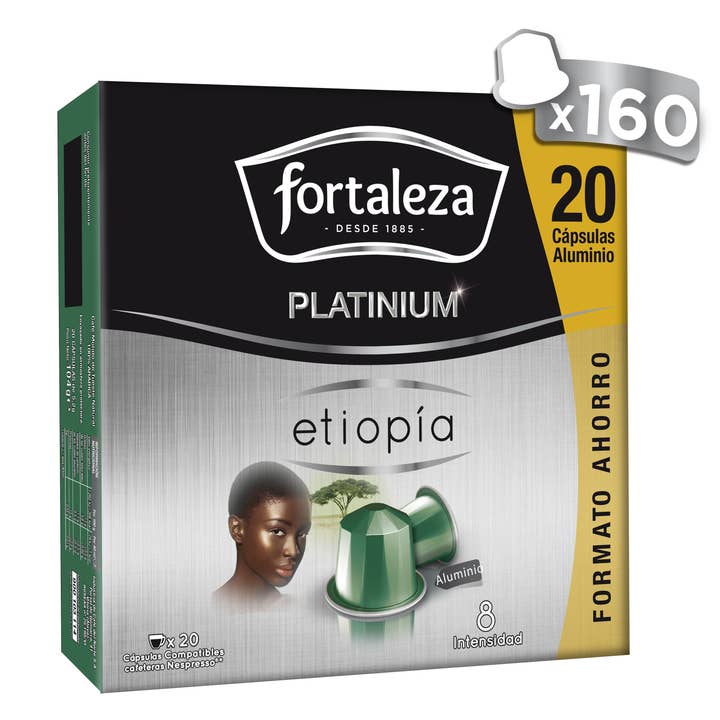 Cápsulas Platinium Etiopía compatibles Nespresso 8x20cap para venta al por mayor de Café Fortaleza