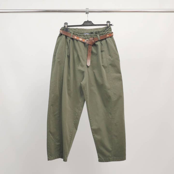 Cecile Wang - Wholesale Pants – Women's - Carrot cotton trousers with braided belt – CVA8251987