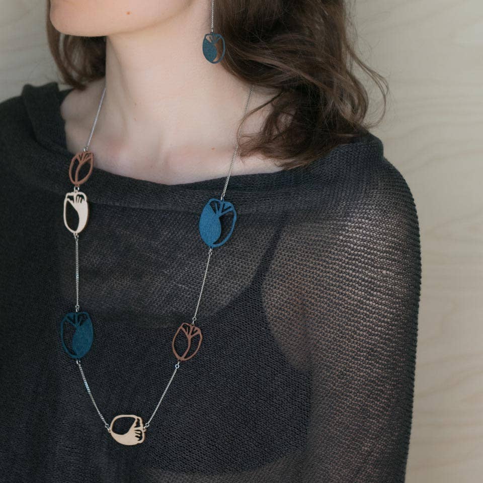 Valona - Wholesale Pendant/Charm Necklace - Tulip chain3