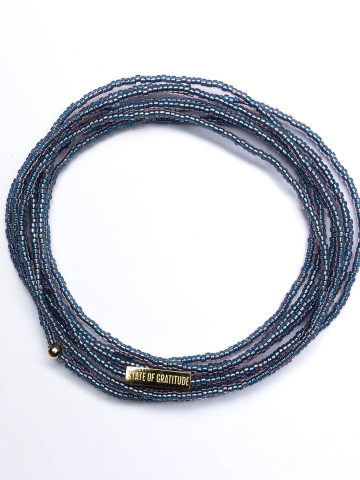 Indigo Intention Wrap Bracelet for wholesale by State of Gratitude