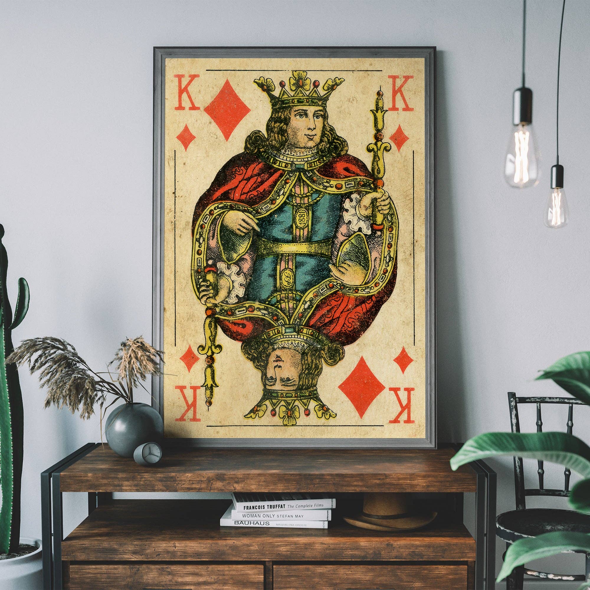 Ink & Drop - Wholesale Art Print - Vintage Playing Card Print - King of Diamonds