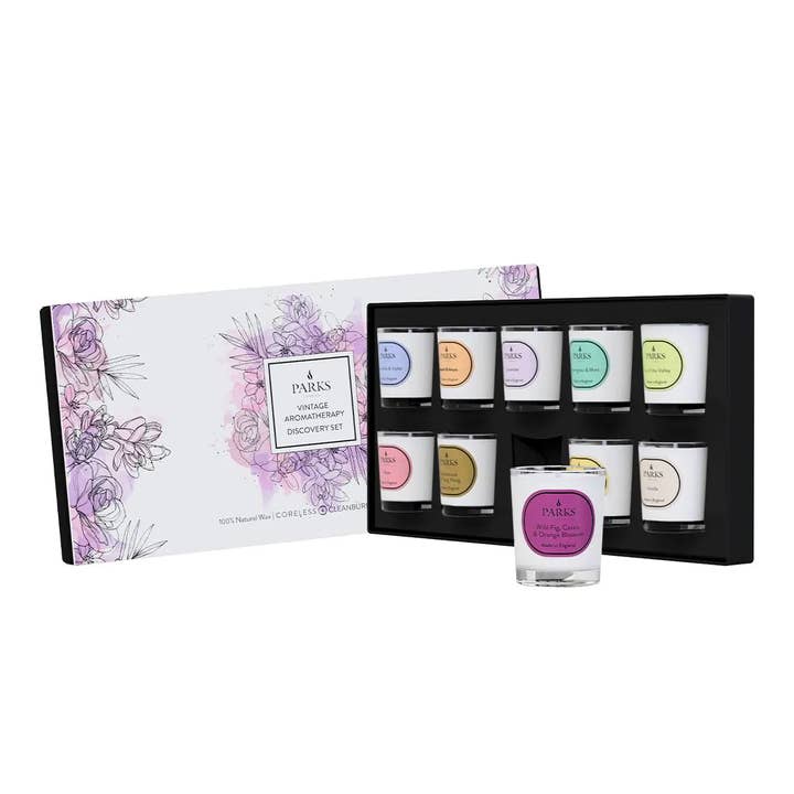 VINTAGE AROMATHERAPY DISCOVERY SET 2 40G X10 for wholesale by Parks Candles