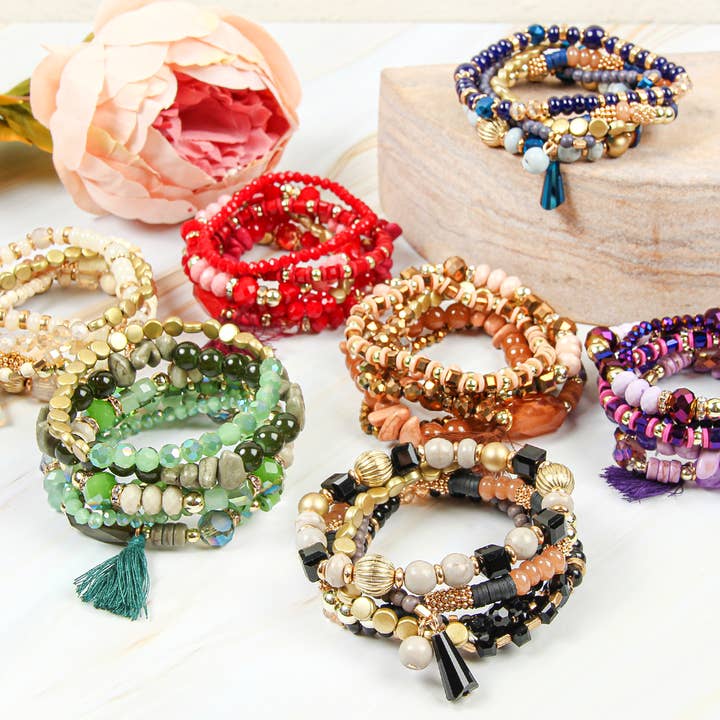 MYS Wholesale Inc - Wholesale Jewelry Set - Multibeads Stretch Bracelet4