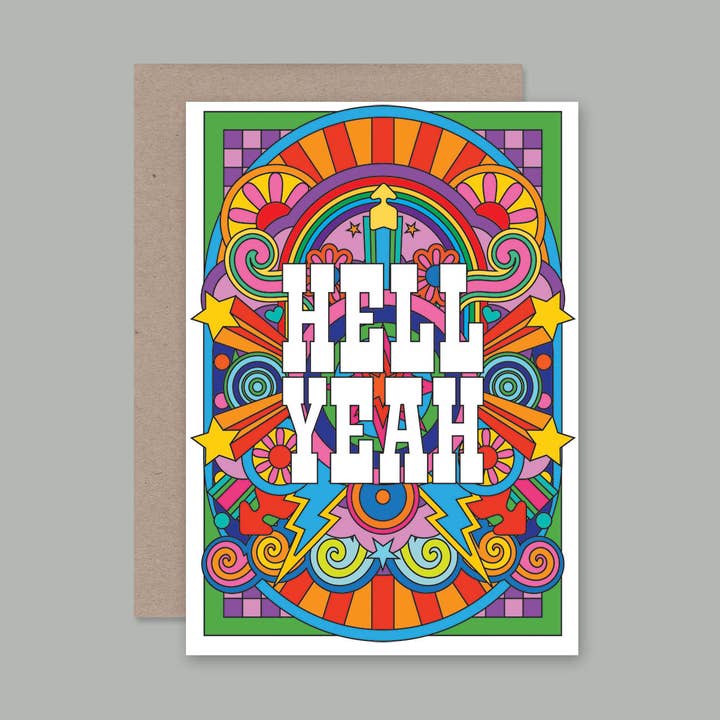 HELL YEAH card for wholesale by AHD Paper Co