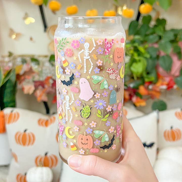 Hart and Flora Shop - Wholesale Drinking Glass/Cup - 20oz Colorful Halloween Glass0