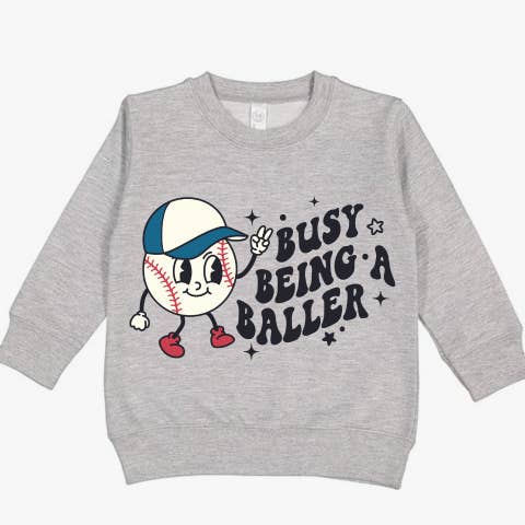 Busy Being A Baller-Sweatshirt for wholesale by Beck + Palm