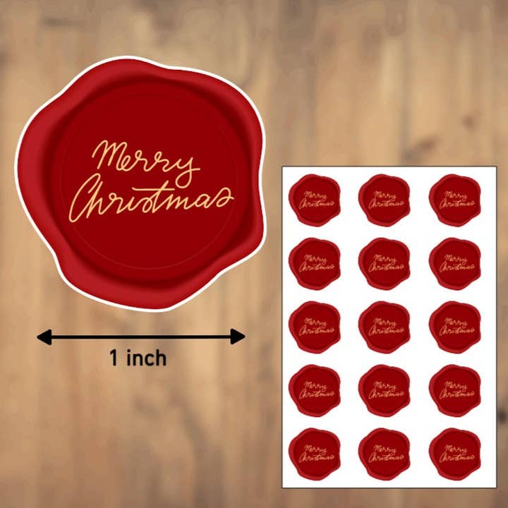STICKER, Faux Wax Vinyl Sticker, Envelope Stickers, Postage, Stamp, Holiday, Christmas, Cards, North Pole Post Office, Gift, Festive, Trendy for wholesale by All for Iris