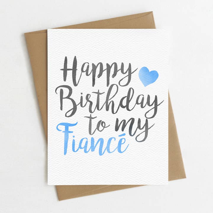 Blue Thistle - Wholesale Birthday Card - Fiancé Birthday Card, Happy Birthday, Eco-Friendly Card