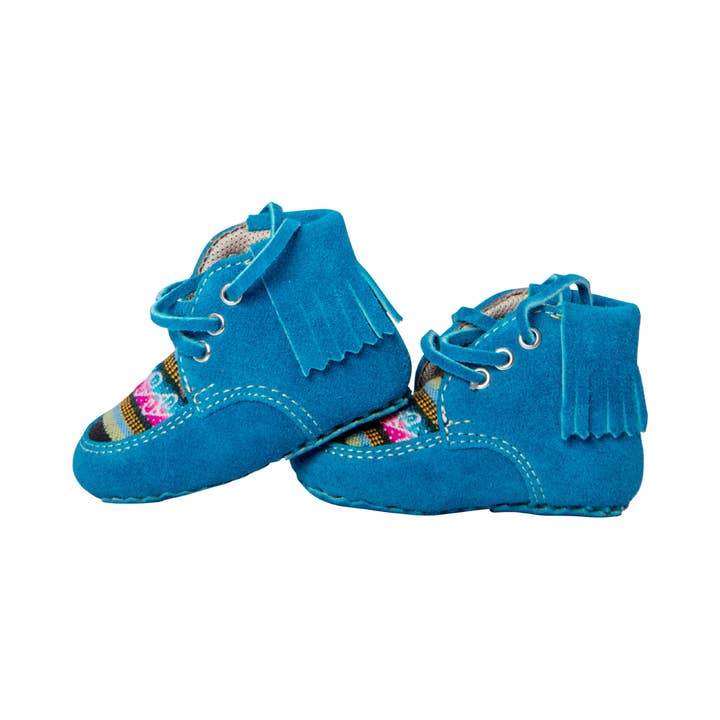 Slip-on Soft Sole Leather Moccasins Pre-Walkers w/Handmade for wholesale by Evelyn Brooks