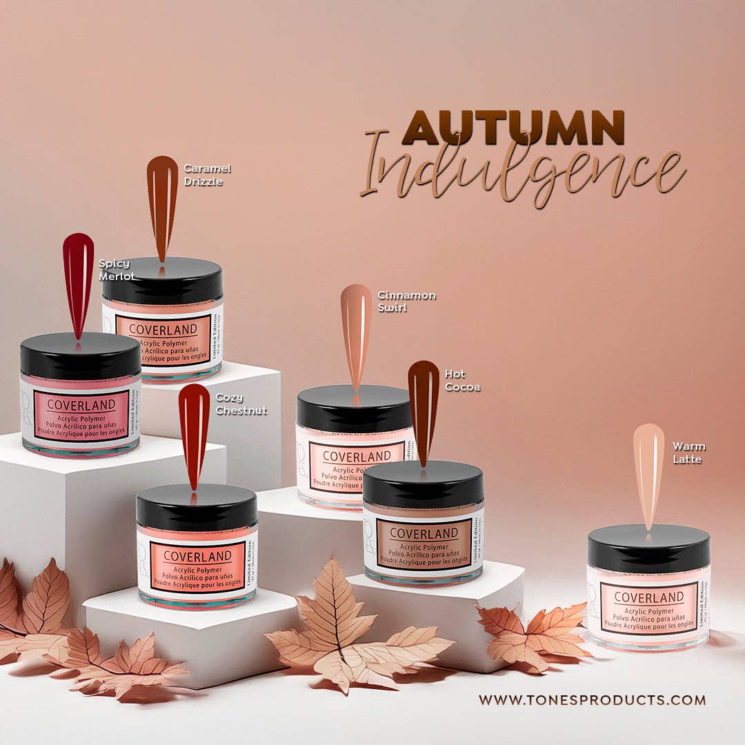 Tones Acrylics | Gels | Nail Art | Nail Tools & Accessories - Wholesale Nail Polish Set - Coverland Acrylic Powder Collection (6 x 1.5 oz) "Autumn Indulgence" - Fall 2024 Collection2