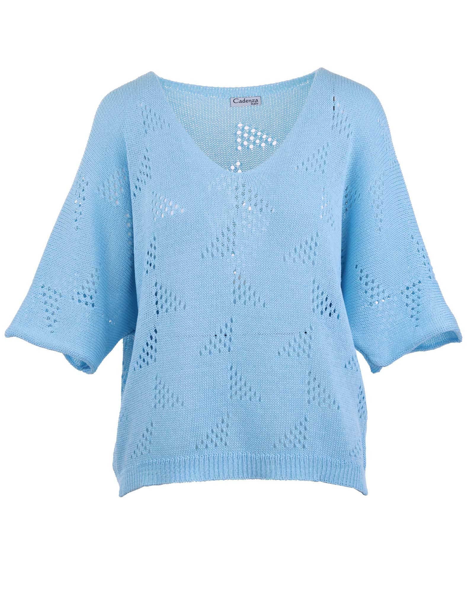 Cadenza Italy Ltd – wholesale Knit top – Women's – Cotton Blend Patterned Tunic8