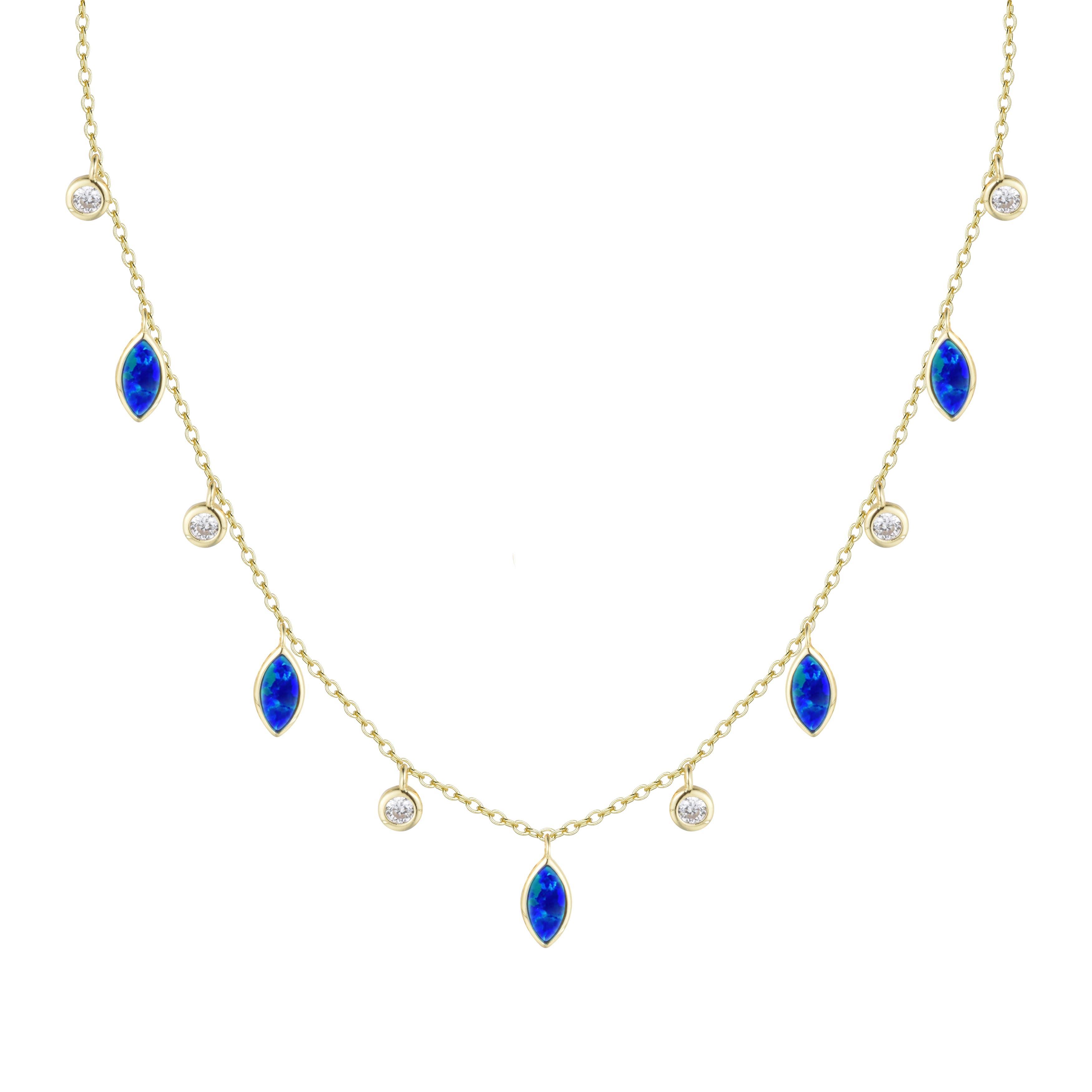 Kamaria Jewelry - Vendita all'ingrosso Collana con ciondolo/pendaglio - Collana girocollo con gocce di opale primaverile7