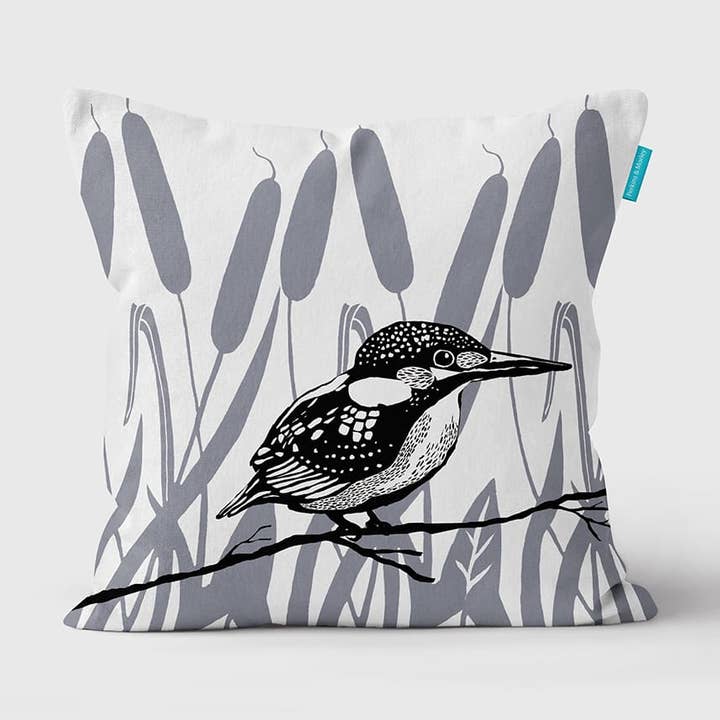 Kingfisher Cushion One World for wholesale by Perkins & Morley