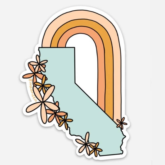 California Rainbow Sticker for wholesale by Mkensea