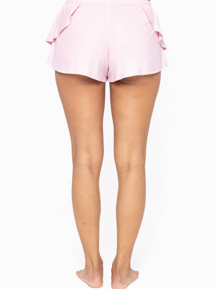 Mono B - Wholesale Shorts - Women's - Bamboo Blend Double Ruffle Shorts