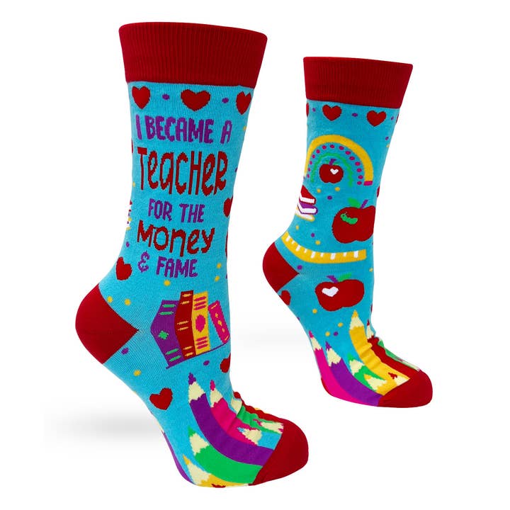 I Became a Teacher For The Money and Fame Women's Crew Socks and other Purchase Wholesale pantalones chandal. Free Returns & Net 60 Terms on Faire trending on Faire.