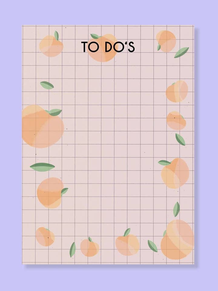 Bloco para anotações com pêssegos e grade DIN A6 por atacado de StudioSonna