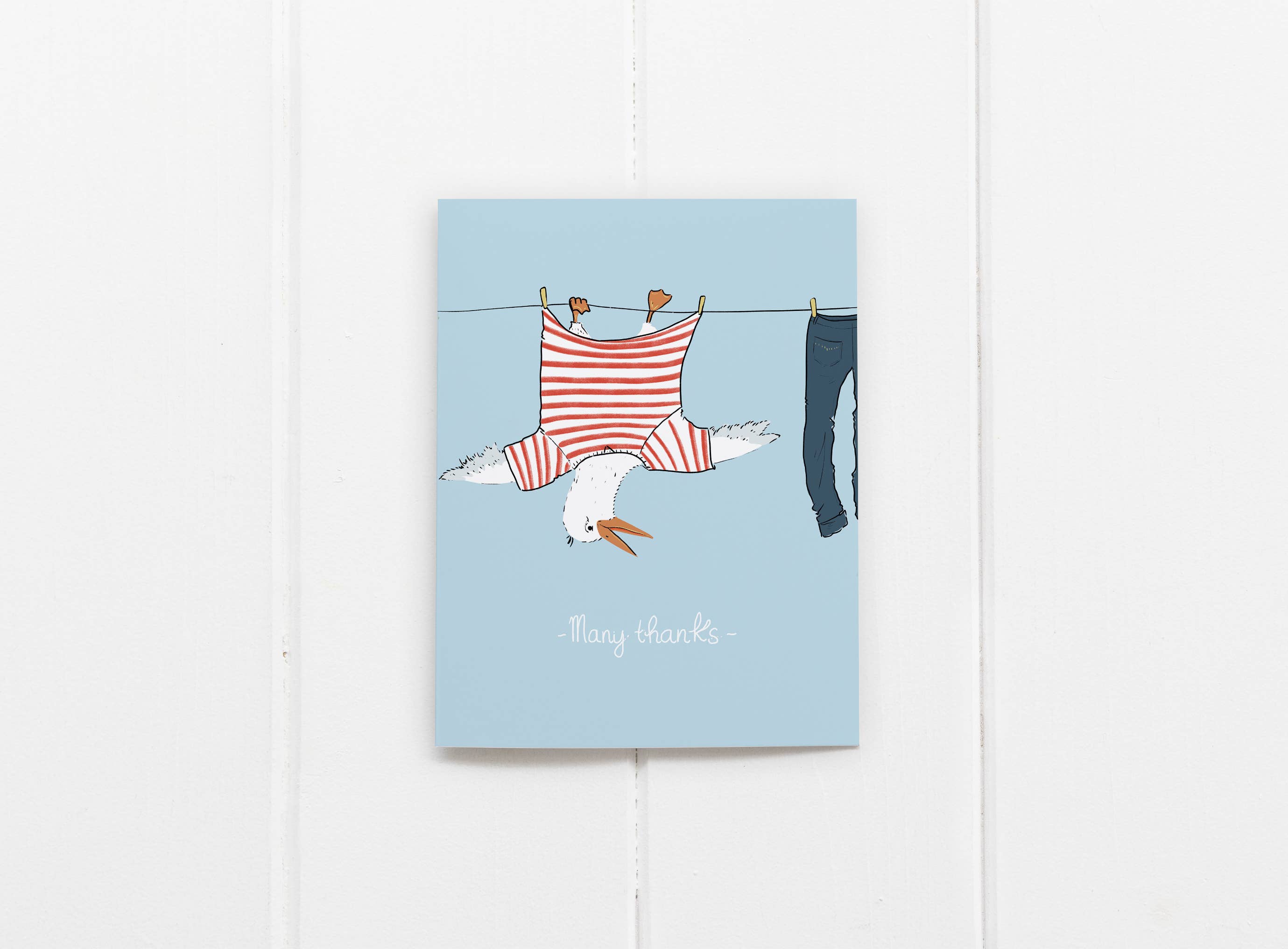 Ramus & Co. – wholesale Thank you card – Many Thanks Seagull Greeting Card1