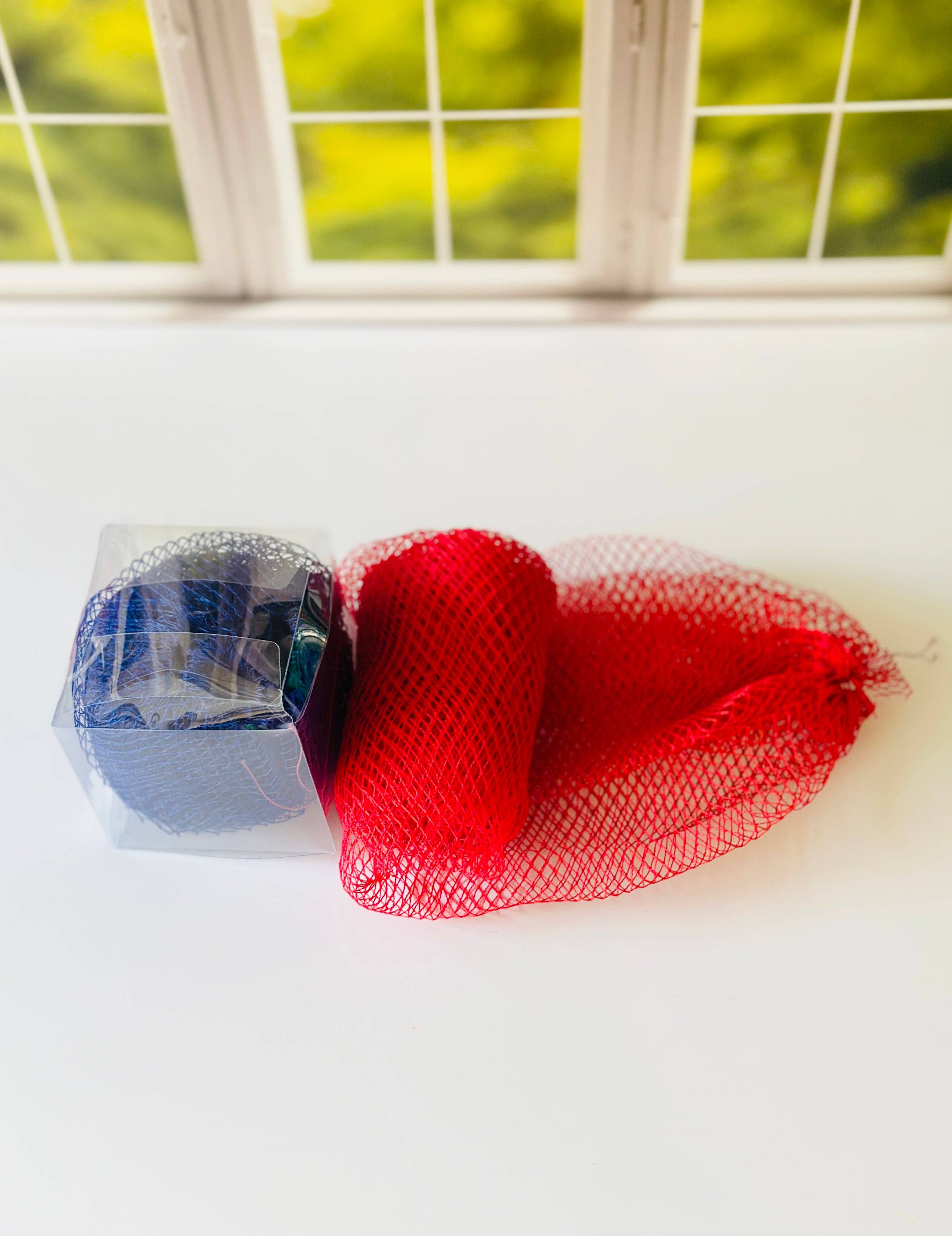 Roses Natural - Wholesale Bath Pouf/Sponge - Exfoliating African Net Sponge3