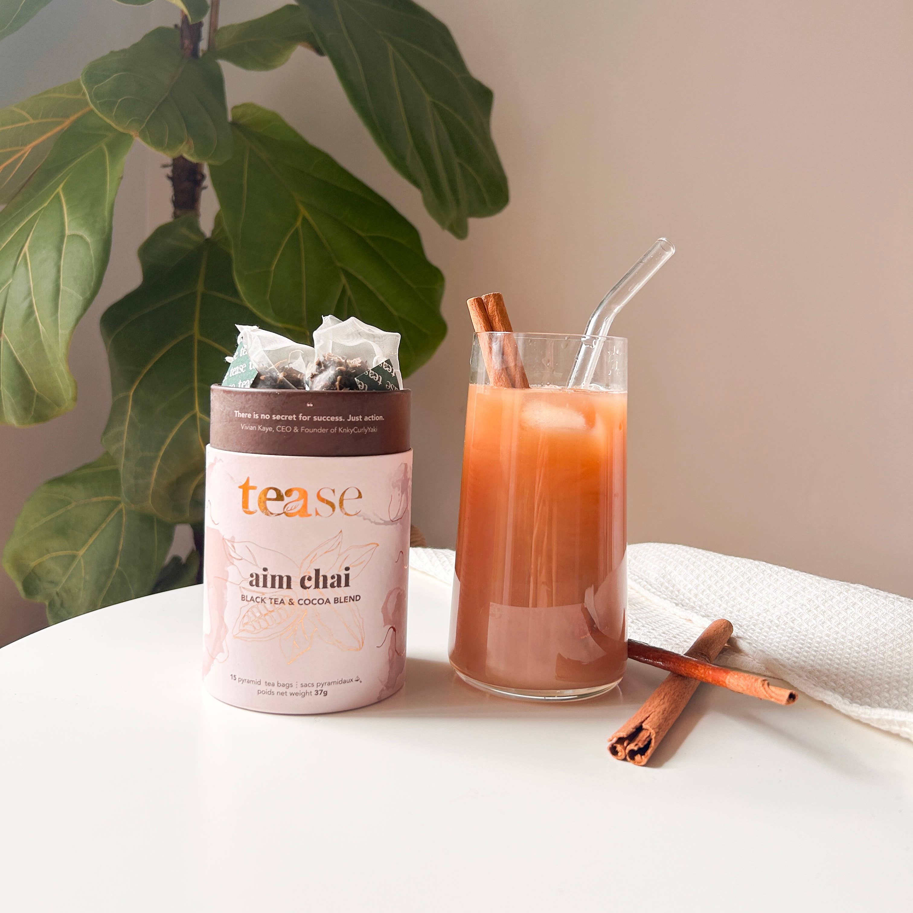 Tease | Wellness Tea Blends + Accessories - Wholesale Tea Bags - Aim Chai Tea | Black Tea | Iced Tea or Hot Brew1